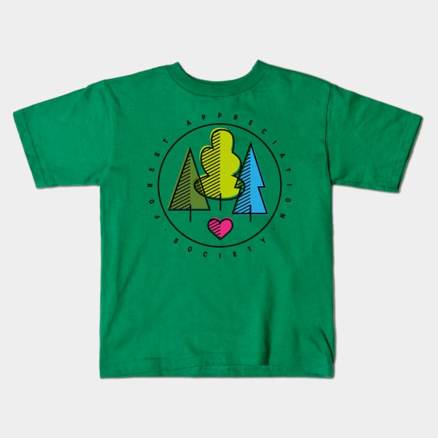 Forest Appreciation Society Kids T-Shirt by Gintron